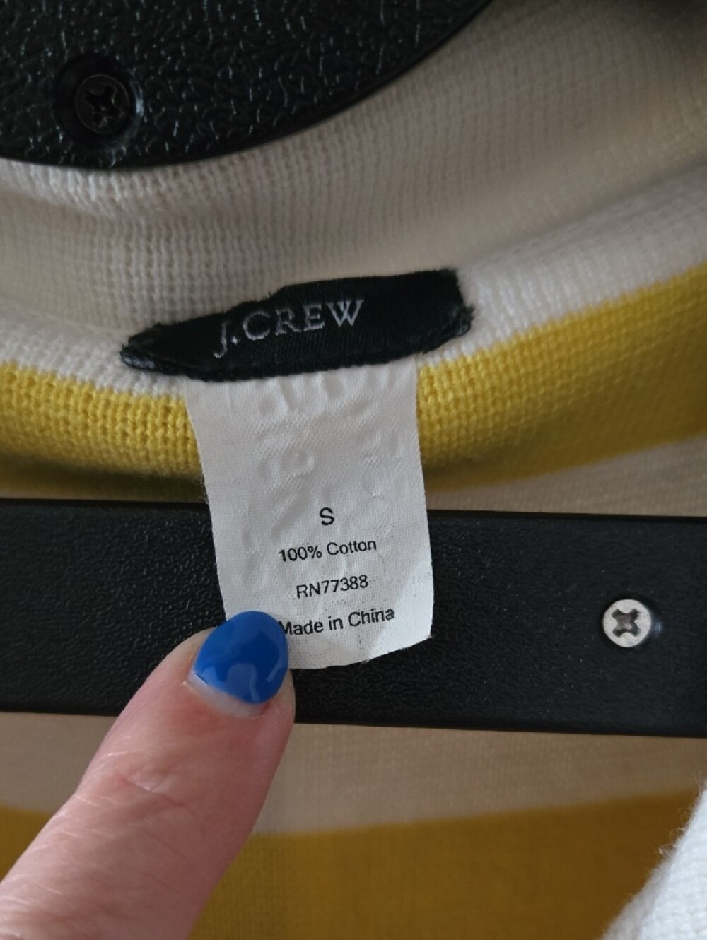 J. Crew Yellow and White Striped Pea Coat - Picture 2 of 6
